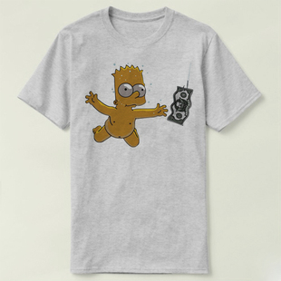 Nirvana 涅槃乐队 nevermind  bart DIY衣服定制 Tee T-Shirt T恤