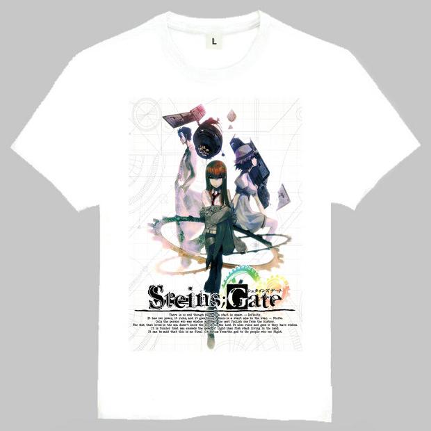 Steins;Gate T-shirt 命运石之门 T恤 欧美潮流T恤 动漫T恤