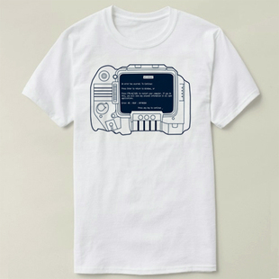 GEEK NERD极客Windows for Pipboy fallout辐射 定制 T-Shirt T恤