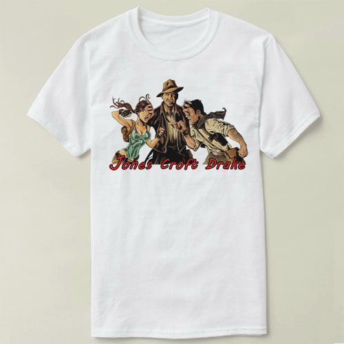 Jones Croft Drake Tomb raider古墓丽影Tee Shirt圆领衣服T恤