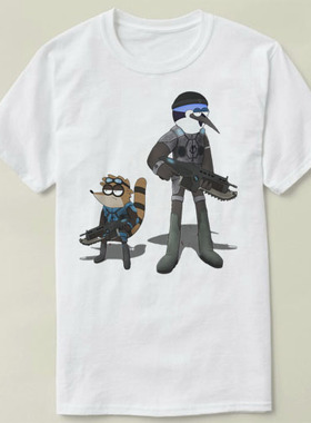Regular Show Gears of War战争机器4天兵公园Shirt圆领衣服T恤