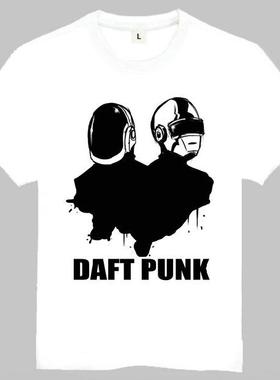 Daft Punk T-shirt 法国电子乐队 蠢朋克 T恤 欧美潮流T恤