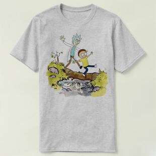 Rick and Morty瑞克和莫蒂calvin hobbes凯文霍布斯 T-Shirt T恤