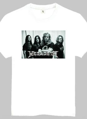Megadeth T-shirt Megadeth T恤 订制T恤 白色 短袖 欧美潮流T恤