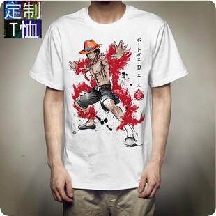 日本海贼王七龙珠火影忍者动漫上衣短袖t恤夏季男士潮牌衣服2020
