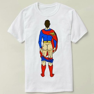 Superman Butt 衣服 个性 定制 衣服 文化衫 DIY Tee T-Shirt T恤