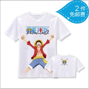 动漫周边/海贼王onepiece/莫代尔/T恤/路飞两年后海贼王我当定了