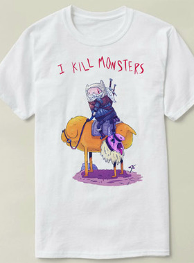 The Wicher 3 Adventure Time gwent 巫师3 昆特牌Tee Shirt T恤