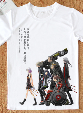 罪恶王冠\\Guilty Crown 楪祈 动漫T恤 A3运动短袖T恤 衣服