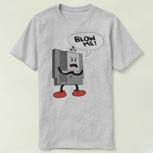 NES Cartridge Blow Me Nintendo GAME Tee Shirt圆领半袖定制T恤