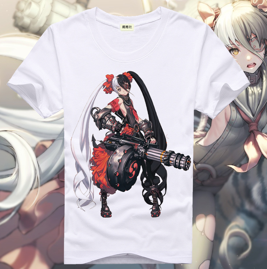 剑灵 火炮兰  动漫游戏周边短袖圆领T恤衬衫衣服夏日宅男衣服