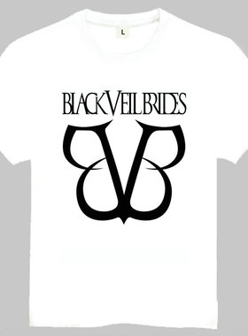 Black Veil Brides T-shirt 黑色面纱的新娘 T恤 白色欧美潮流T恤