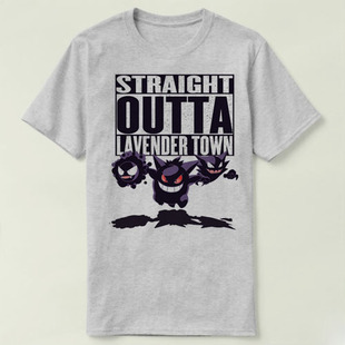 town pokemon Shirt Gastly Tee outta Straight lavender T恤