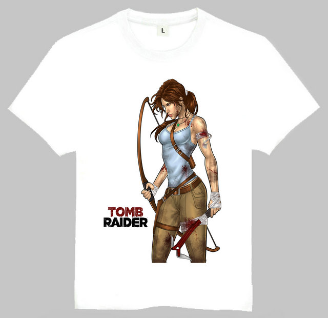Tomb Raider T-shirt 古墓丽影 T恤 欧美潮流T恤 游戏T恤