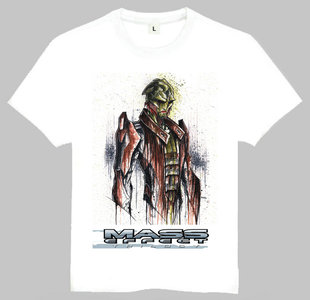 shirt 质量效应 T恤 游戏T恤 Mass 欧美潮流T恤 Effect