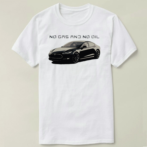GEEK  programmer 极客 程序员 Tesla S no gas oil  T-Shirt T恤