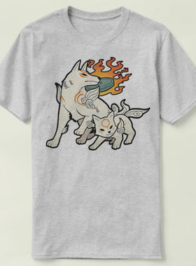 Amaterasu ammy_and_chibi天照大神VIDEO GAME Tee Shirt半袖T恤