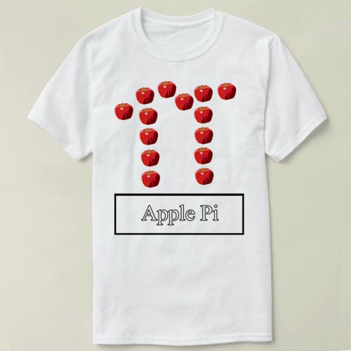 math maths Apple pi 数学 定制 圆周率 π T-Shirt T恤 衣服高性价比高么？