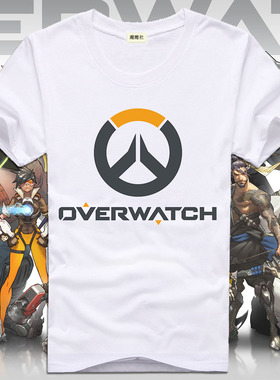 守望先锋T恤死神猎空狂鼠多款Overwatch周边电竞青年夏季男女短袖