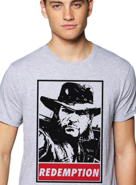 red dead redemption2荒野大镖客Tee-Shirt成人T恤上衣圆领半袖q