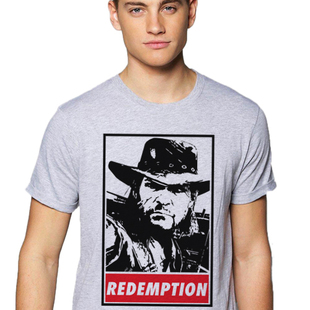 red dead redemption2荒野大镖客Tee-Shirt成人T恤上衣圆领半袖q