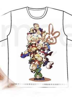 黑塔利亚Hetalia 动漫白色运动透气孔短袖t恤 01