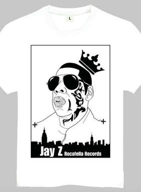 jay-z T-shirt 白色短袖 jay-z T恤 欧美潮流T恤Shawn Carter