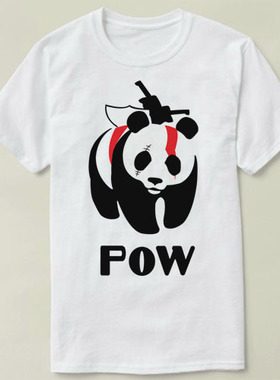 Kratos Sparta God Of War POW战神4 Shirt圆领半袖上衣T恤成人