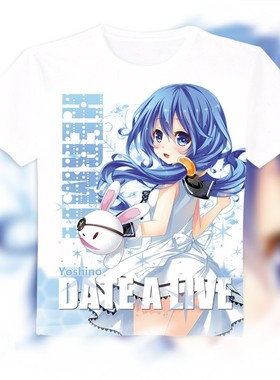 约会大作战 DATE A LIVE 四糸乃 四系乃 动漫白色短袖T恤 现货