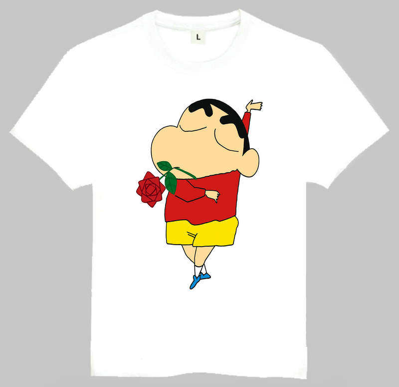 crayon shin-chan t-shirt 卡通 蜡笔小新 t恤 白色短袖 小新t恤