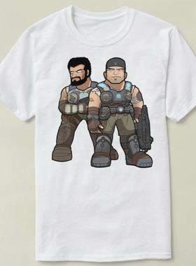 marcus and dom Gears of War战争机器4 Shirt圆领衣服定制T恤