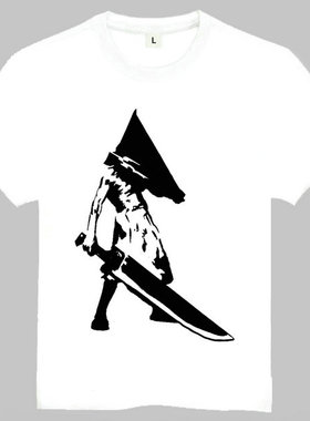 slient hill T-shirt 寂静岭 T恤 欧美潮流T恤 白色短袖 游戏T恤