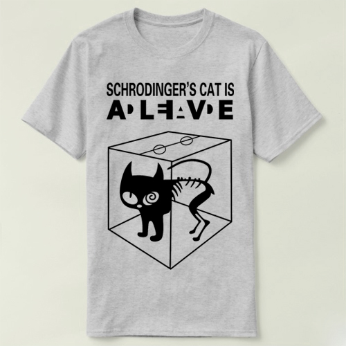 Physics 物理 schrödinger cat 薛定谔的猫 定制tee T-Shirt T恤 个性定制/设计服务/DIY T恤印制 原图主图