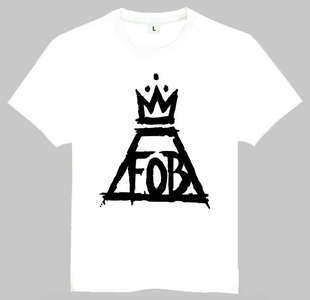 Fall Out Boy T-shirt 打倒男孩 乐队 T恤 Q版 FOB 欧美潮流T恤