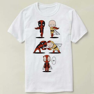 Deadpool死侍Marvel漫威T-Shirt半袖T恤Saitama one punch man