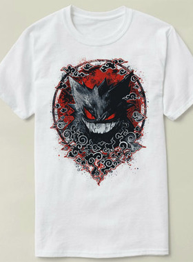 Red Shadow Gengar 耿鬼 pokemon 个性 定制 DIY TEE T-Shirt T恤