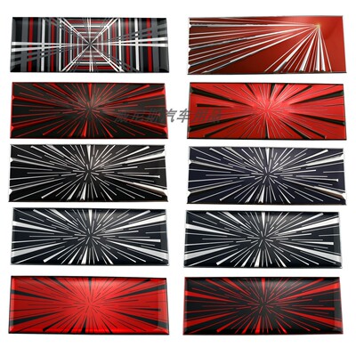 特斯拉SModel3/Y/X高性能版plaid反光车贴时空隧道车身车尾装饰贴