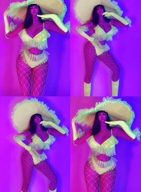 莎莎家新0812夜店电音节partygirl舞队gogo荧光绿色大帽子演出服
