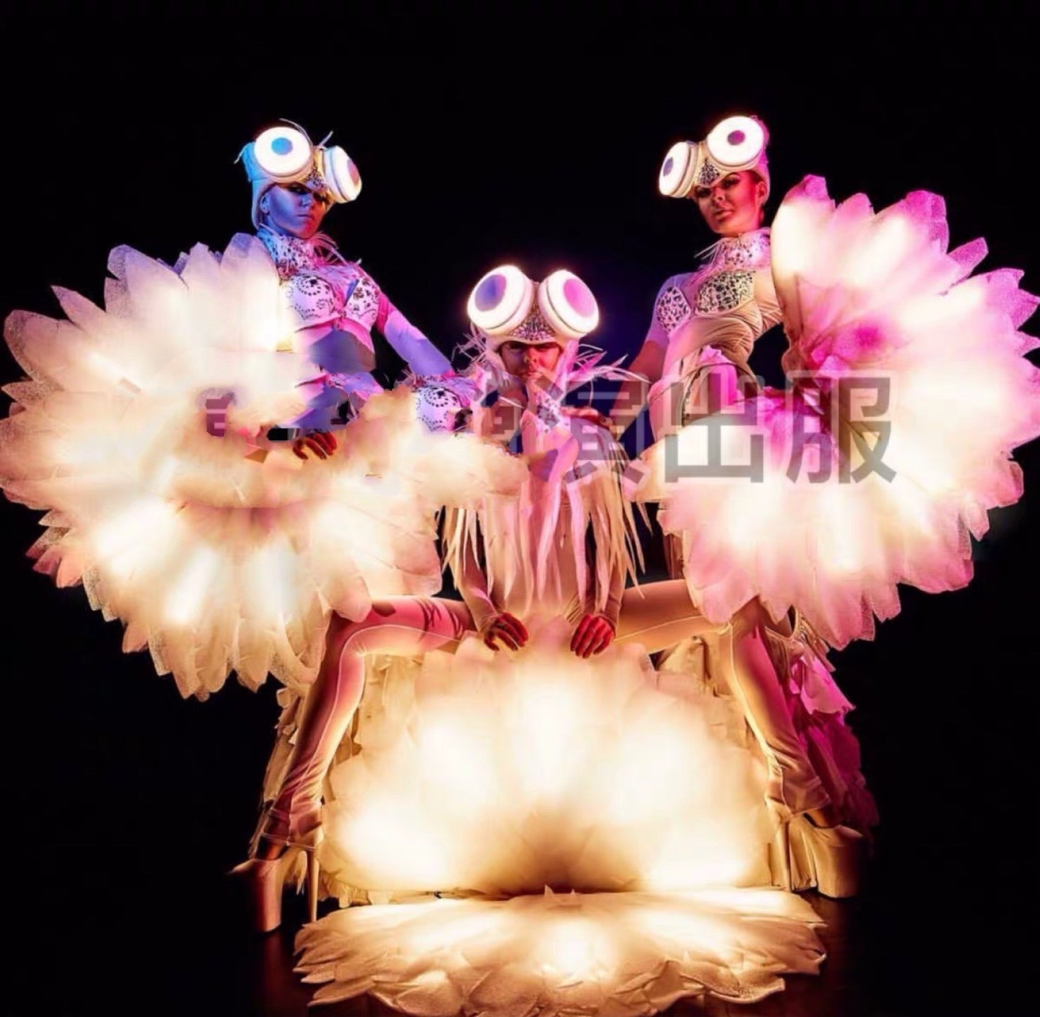 莎莎家led发光猫头鹰 酒吧gogo演出服 party gilr互动 ds演出服