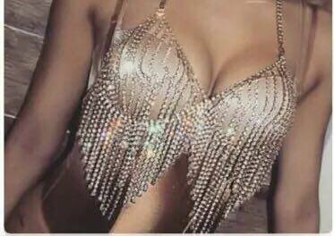 虎鲨夜店酒吧歌手DJ舞蹈队GOGO性感水钻文胸表演演出服