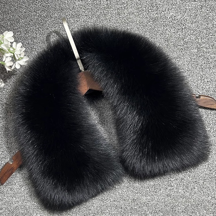 进口真狐狸毛毛领子单卖男女通用