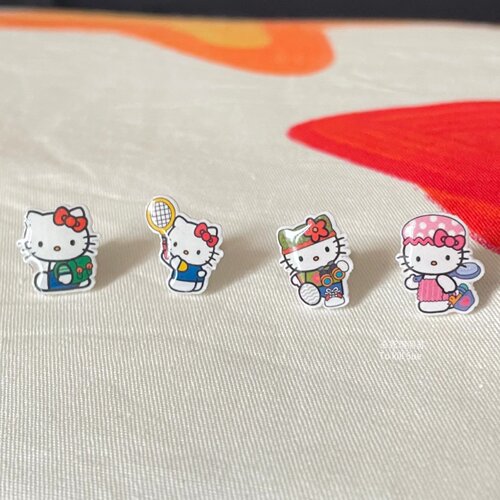other亚克力可爱女耳钉一件包邮