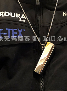 杀死玛丽苏酷酷银色质感好项链