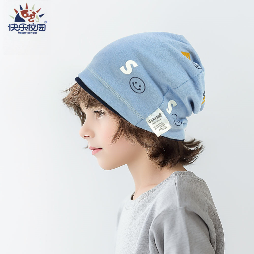 快乐校园儿童帽子春秋薄款