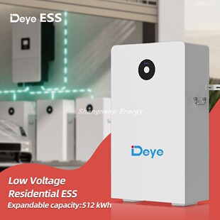 Deye德业16度电壁挂低压锂电池家用储能系统IP20防护51.2V314Ah