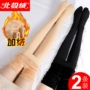 Quần legging nhung màu Bắc Cực cộng với nhung dày nhẹ chân quần giả tạo vớ mùa đông ấm áp mặc siêu nhiên - Xà cạp tất da
