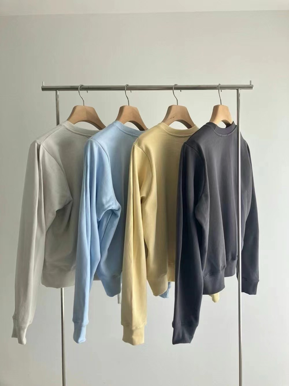 现韩国东大门Room k女2024秋季简约圆领纯色宽松百搭套头卫衣