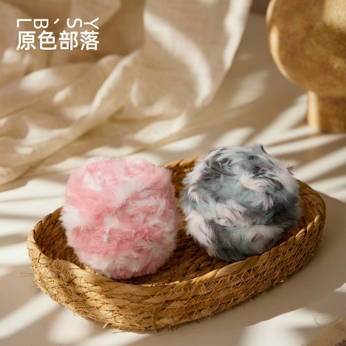 2026新款段染皮草线手工编织