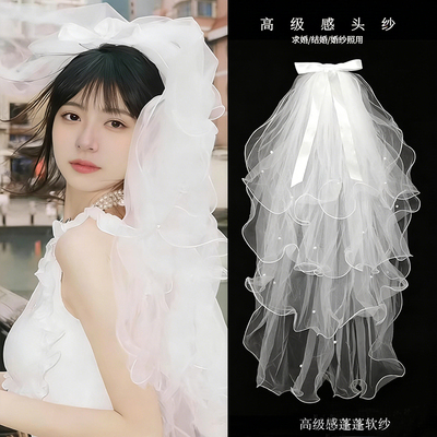 高级感蓬蓬纱结婚婚礼新娘主婚纱