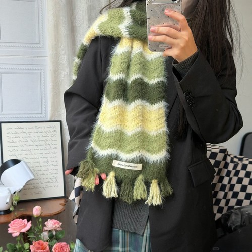 新款毛线长段染毛线手工diy围巾